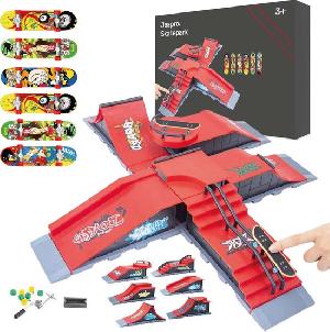 Bekijk leuke cadeautip : Fingerboard skatepark - 6 Ramps - 6 skateboards